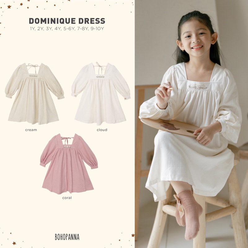 Bohopanna Dominique Dress 1-10thn / Dress Anak