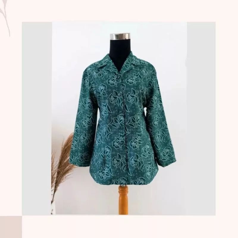 seragam batik pkk- batik pkk- seragam pkk 2023- seragam hijau - atasan pkk - bluse pkk- baju pkk wan