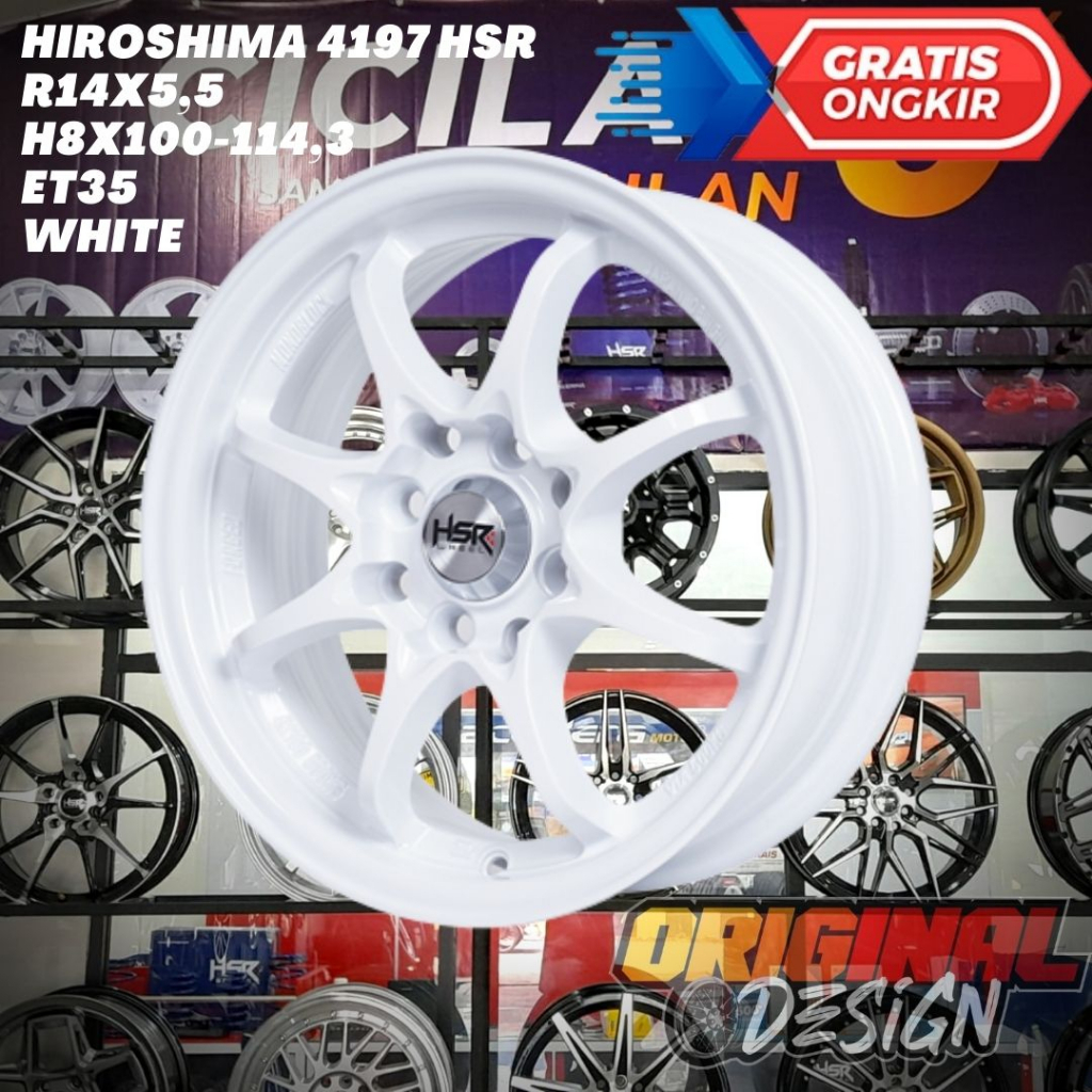 Velg CE28 Ring 14 R14 White Untuk Mobil Brio , Avanza , Karimun , Atoz