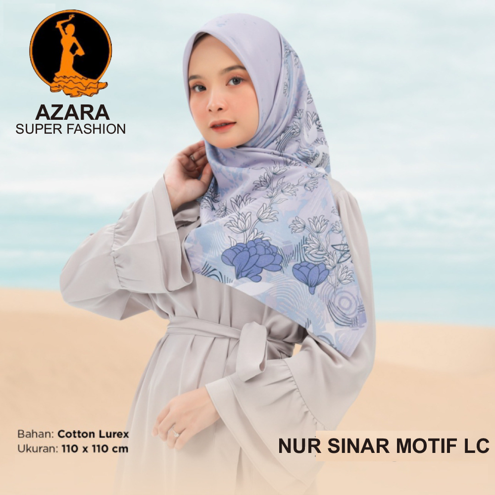 AZARA Hijab Segiempat Motif Nur Sinar / Luxury Print Lc