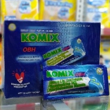 KOMIX OBH SACHET 7 ML / OBAT BATUK BERDAHAK KOMIX OBH 7ML / KOMIX BIRU SACHET
