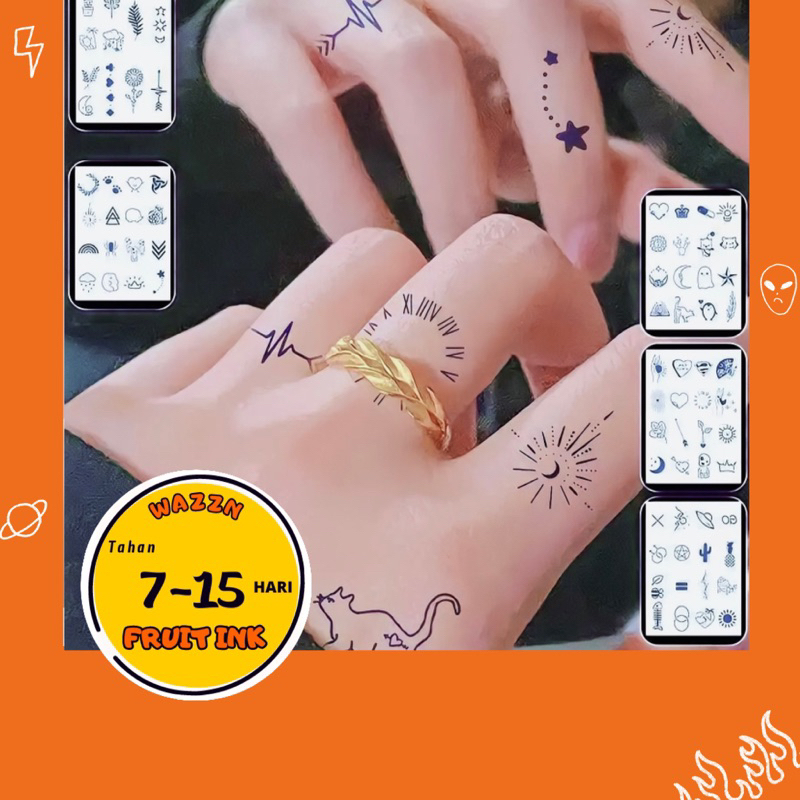 Tato Temporer Semi Permanen Fruit ink D Grosir Cod Tatto tahan air Tahan lama 15 hari