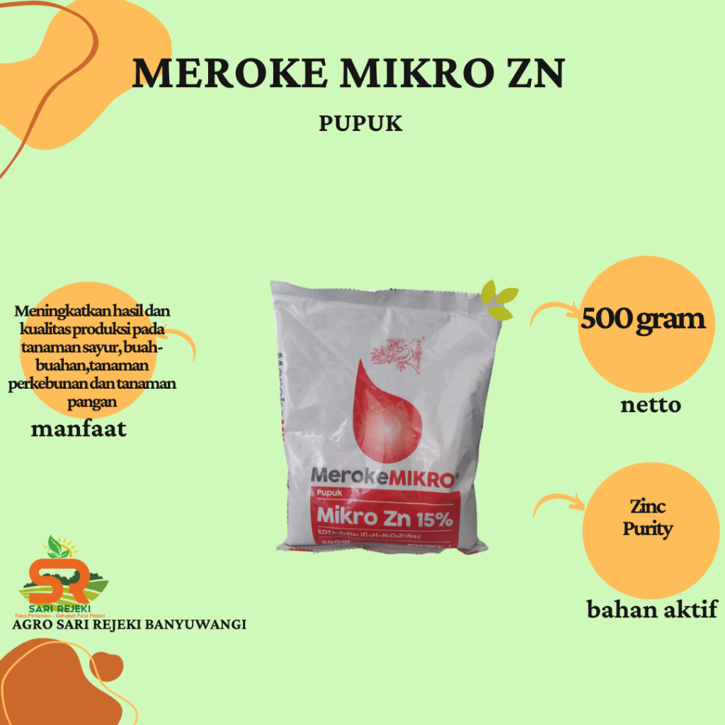 PUPUK MEROKE  MIKRO ZN 15% 500GRAM