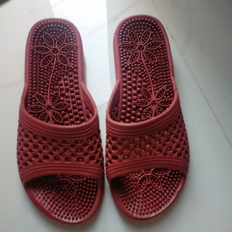 Sandak dari bata sandal wanita ori coklat size 3 atau 36