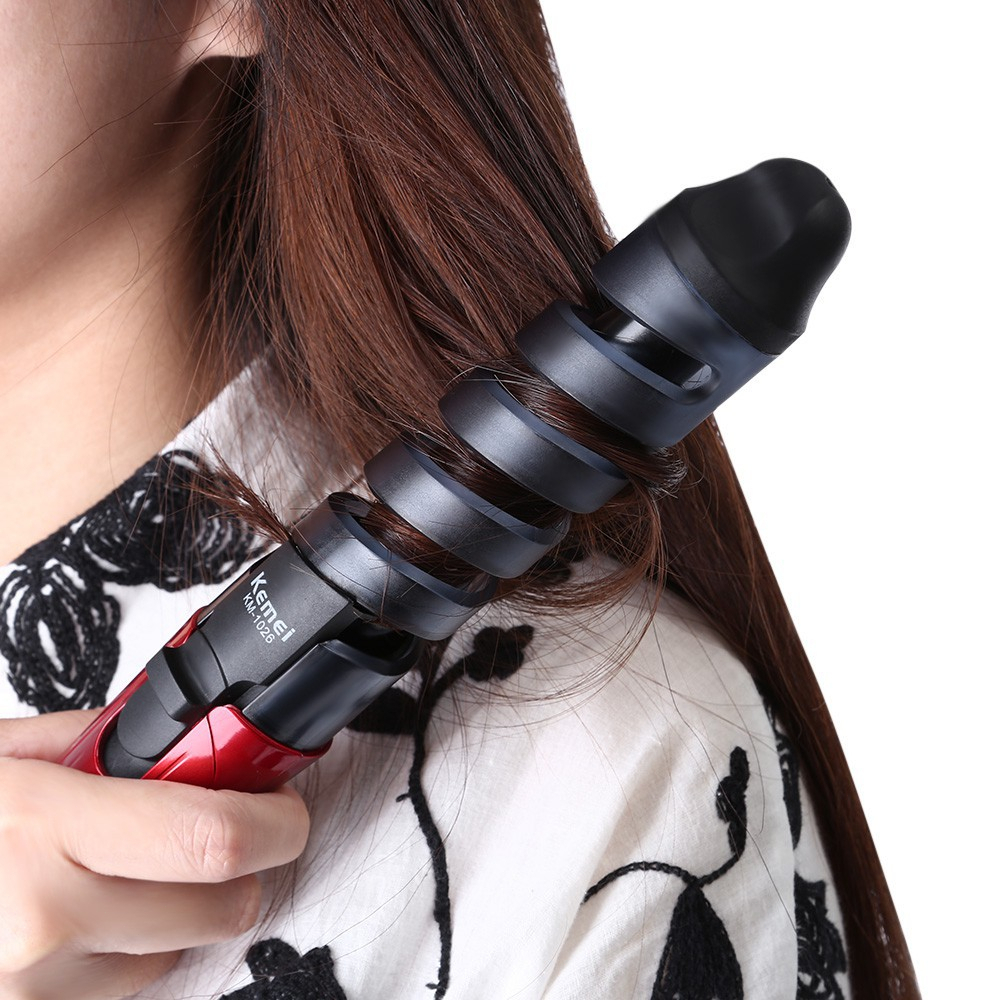 KEMEI 1026 Curler Conical Curling Iron Single Tube Hair Waver Curly Hair Styling Tools KM-1026