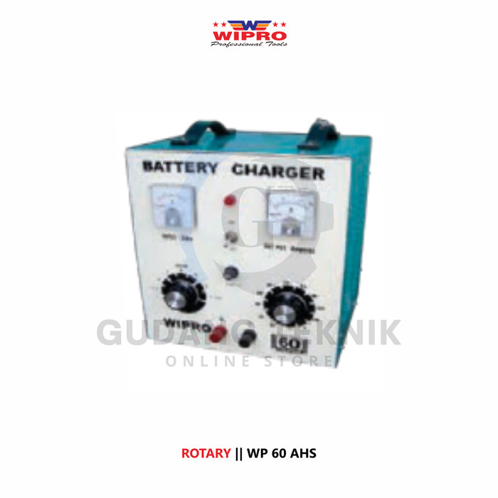 Battery Charger Rotary 60A WP 60AHR WIPRO / Cas Aki Accu Rotary Charger Aki Mobil Motor 60 Ampere 12-120 V WP-60AHR WIPRO