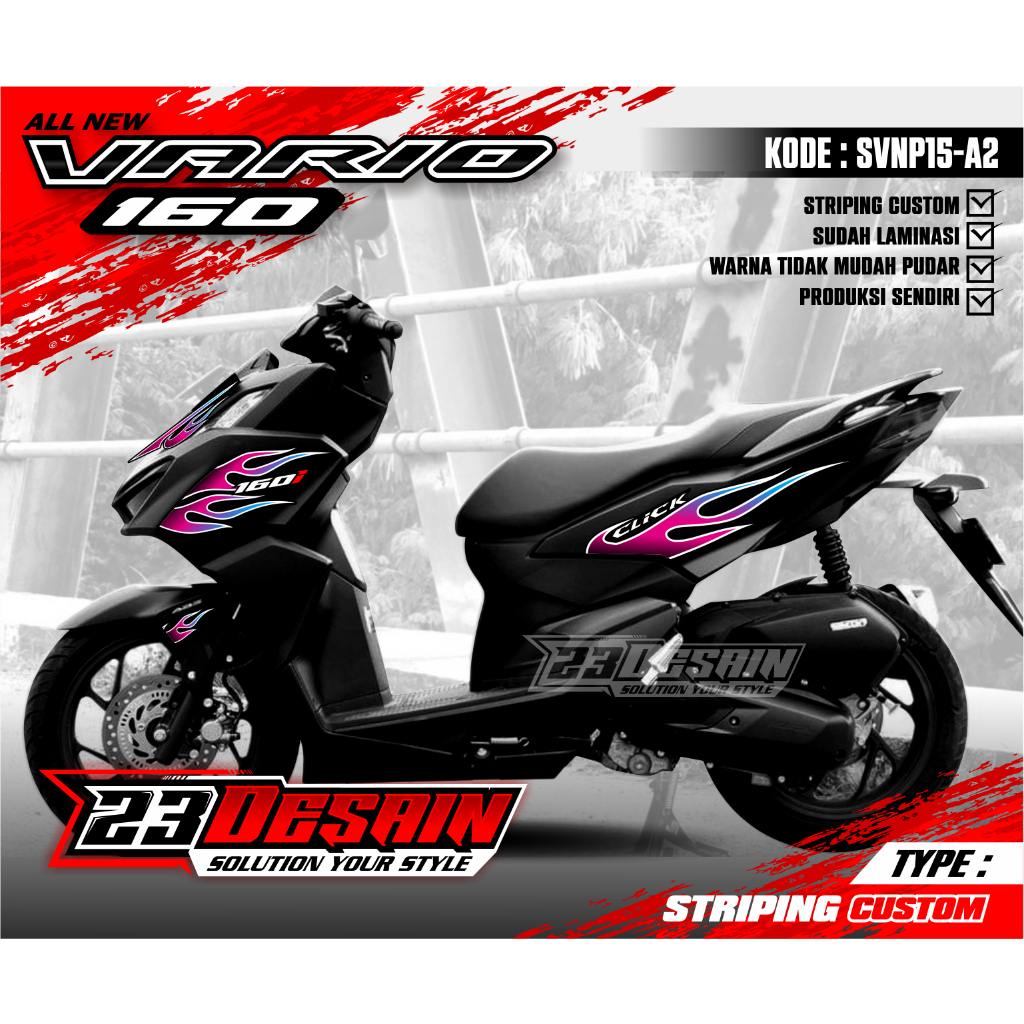 STRIPING API VARIO 160 STIKER API VARIO STRIPING VARIO FIRE SVNP15