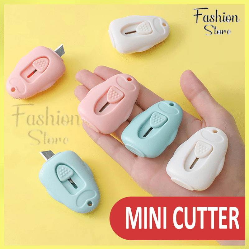 FS-MINI CUTTER PORTABLE DAN CUTTER DOLPHINE / PISAU PEMOTONG KERTAS DAN PAKET UNBOXING SERBAGUNA