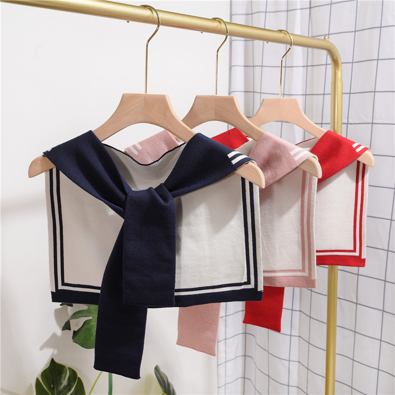Fake collar Aksesoris baju syal bahu syal kerah rajut korea import syal leher