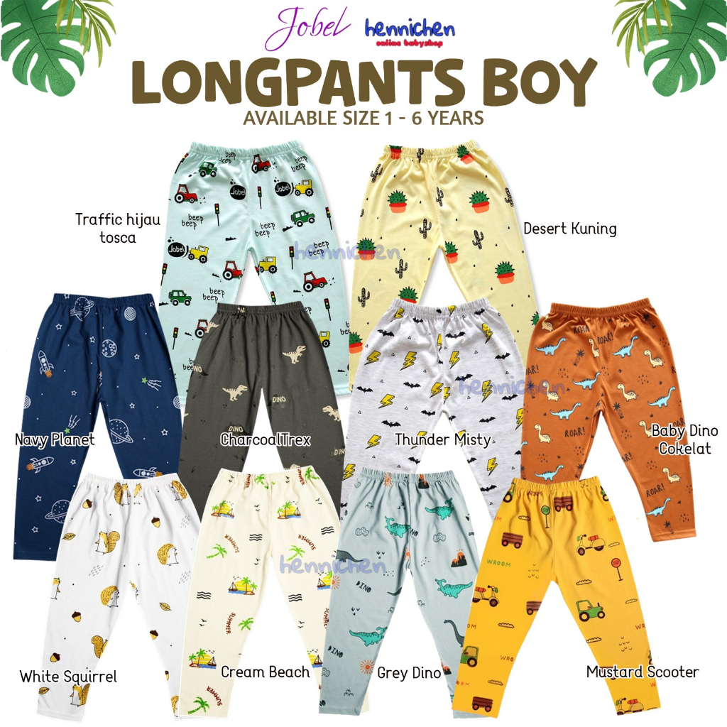 1 PCS JOBEL LONGPANTS CELANA PANJANG ANAK LAKI LAKI MOTIF LONGPANTS BOY EDITION 1-6 TAHUN