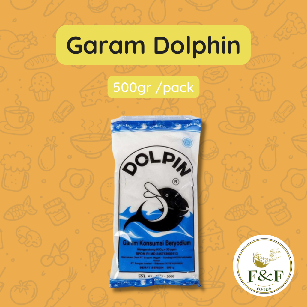 Garam Dolphin 500gr | Garam Laut | Garam | Garam Dolphin | Garam Meja