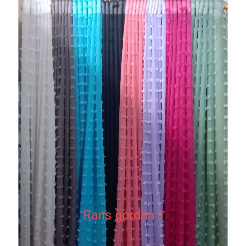 GORDEN VITRASE RUBY KACA JENDELA PINTU ABU GOLD PINK UNGU MODEL SMOKERING