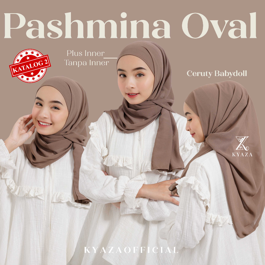 Pashmina Oval Ceruty Babydoll Premium Pashmina Curve/Oval, Pashmina Oval Premium Part 2