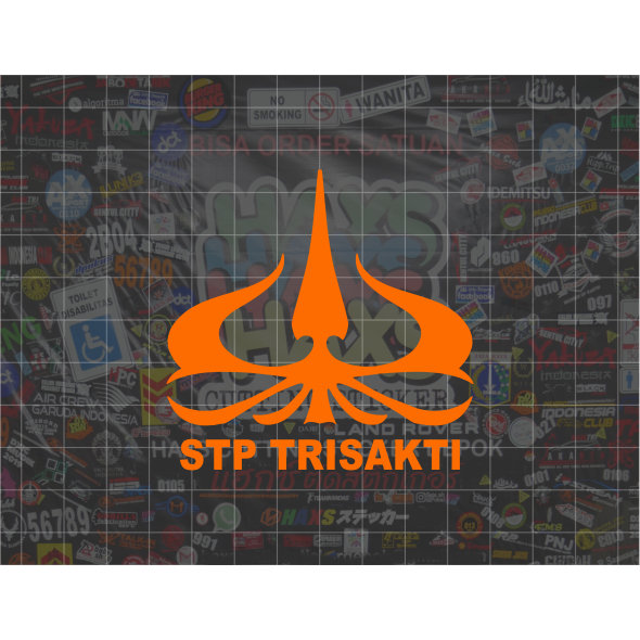 Cutting Sticker STP Trisakti Ukuran 7.2 x 7 Untuk Motor Mobil