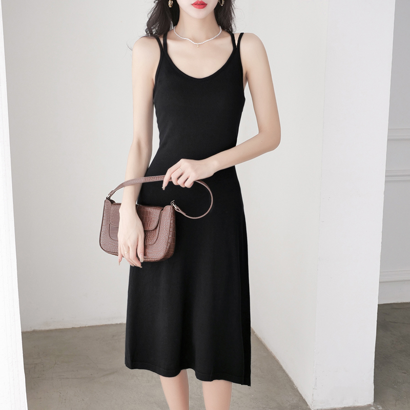 【Premium】Korean Slip Bodycon Midi Dress Casual 2107