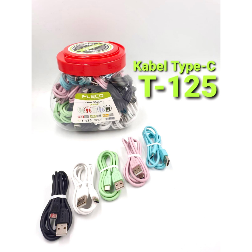 Kabel DATA toples isi 40PCS KABEL macaron fleco fast charging 2.4A PROMO SEN