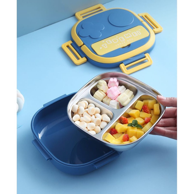 Kotak Makan Anak Stainless TEDEMEI Kids Lunch Box Set Premium Rantang Makan Kotak Makan Siang Bento