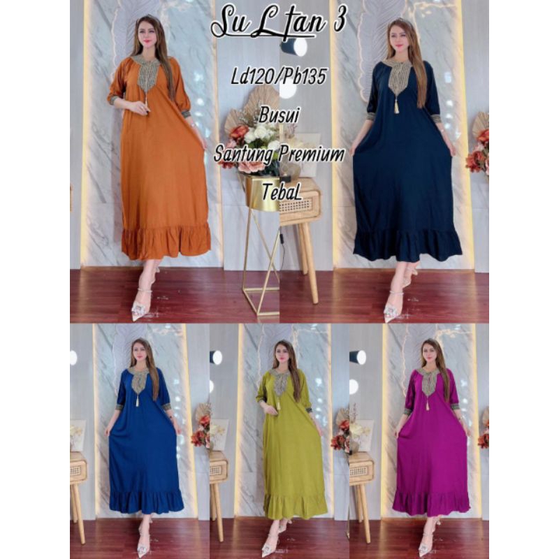 daster sultan 3 jumbo LD 120 santung PREMIUM TEBAL