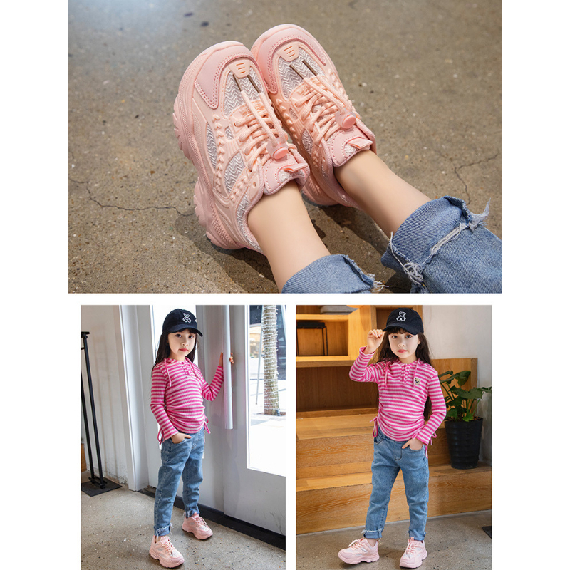 30993 Sepatu Sneakers Anak Wanita Sport Shoes Import Kekinian
