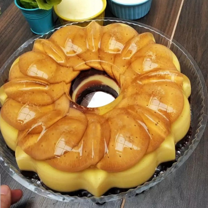 Tatakan Mika Bulat Puding / Alas Kue Bolu Marmer 20cm 22cm 25cm – Mika Tatakan Plastik Puding Cake