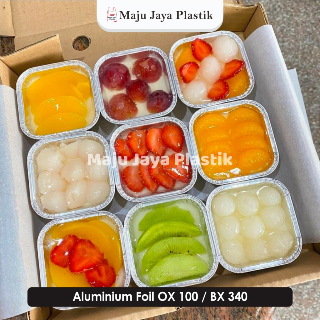 Aluminium Foil Cup BX 0350 | Bestfresh Tray OX-100 Cup Macaroni Lasagna Schotel Pastel + Tutup