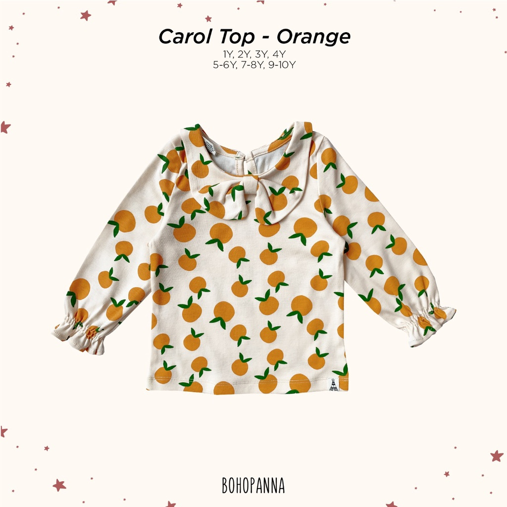 Baju Bayi Kaos Atasan Anak Perempuan BOHOPANNA - CAROL TOP 1-6 Tahun