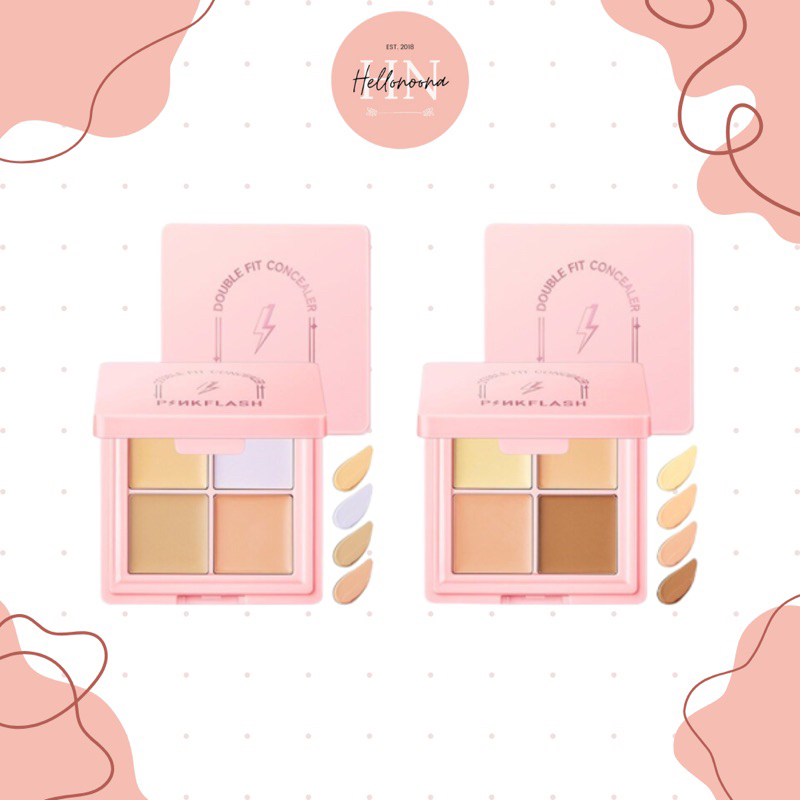 PINKFLASH - Double Fit 4 IN 1 Concealer Palette Full Coverage Concealer Cream