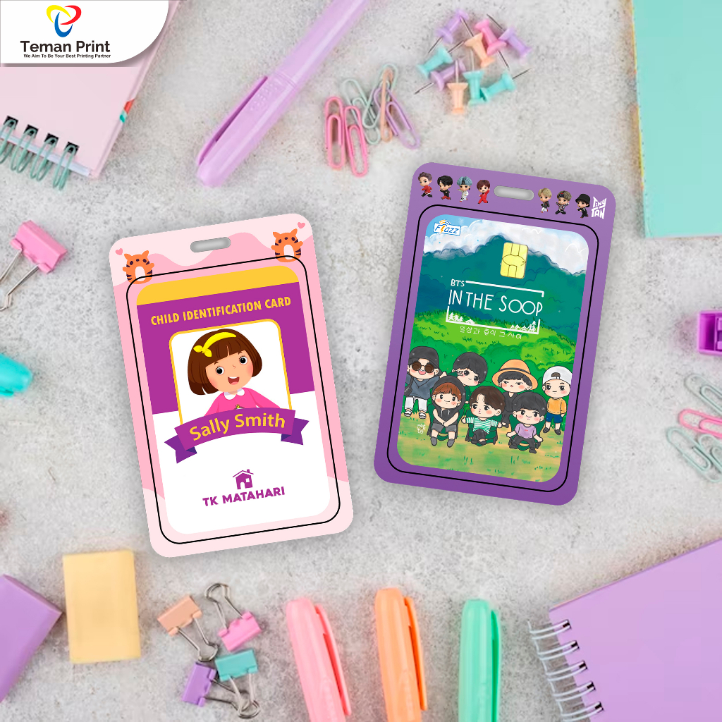 [Teman Print] Card Holder Custom Tempat Kartu ID Card/E-Toll Dll Bahan Plastik Tebal