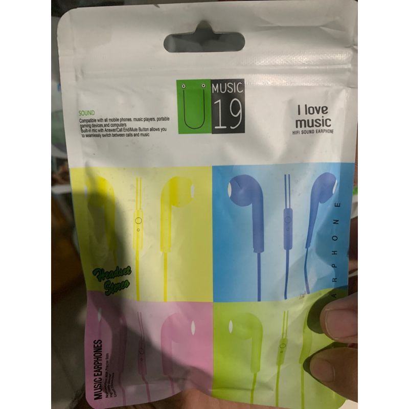 Handfree Headset Stereo U19 Music Macaron