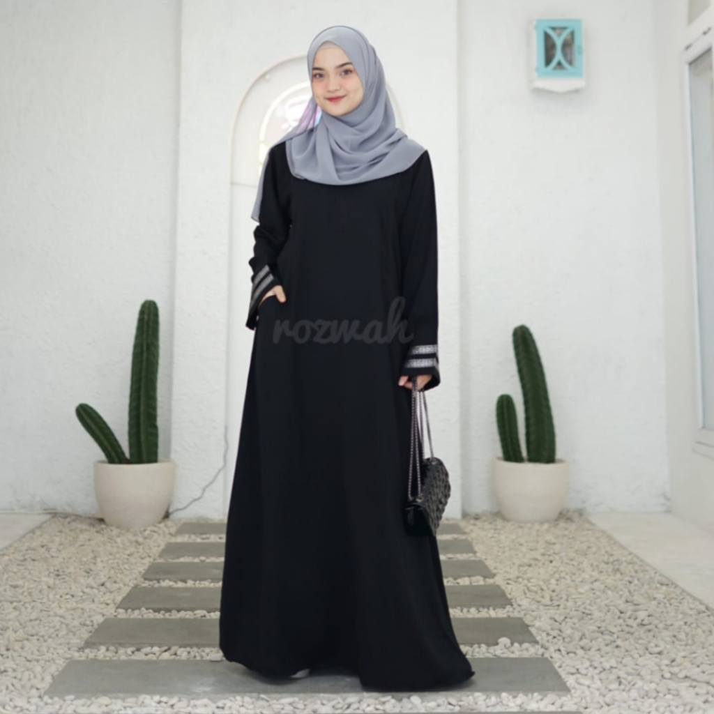 Abaya Arabian Jetblack Original / Gamis Jetblack S L XL XXL / Abaya Exclusive