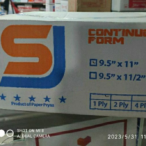 

kertas continuous form 1 ply 9.5x11/9.5x11/2