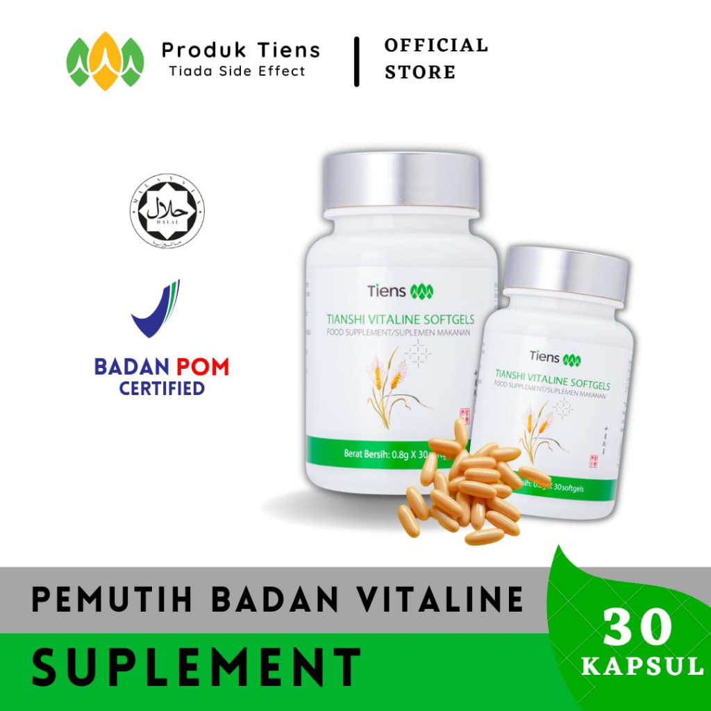 PEMUTIH BADAN VITALINE SOFGELS TERBAIK DI DUNIA LULUS BPOM & HALAL TIADA EFEK SAMPING