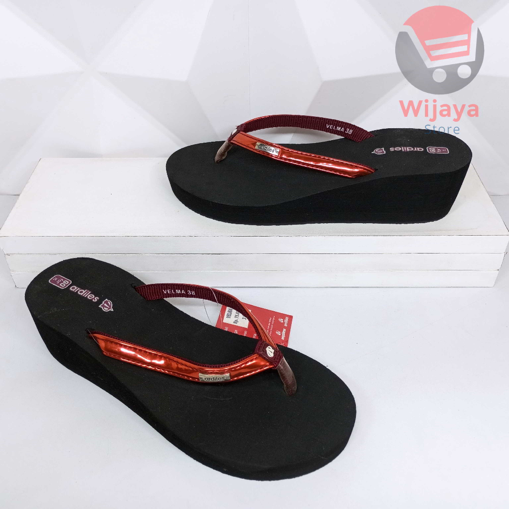 Ardiles VELMA Sandal Wedges Jepit Wanita Sendal Cewek Perempuan Berkualitas