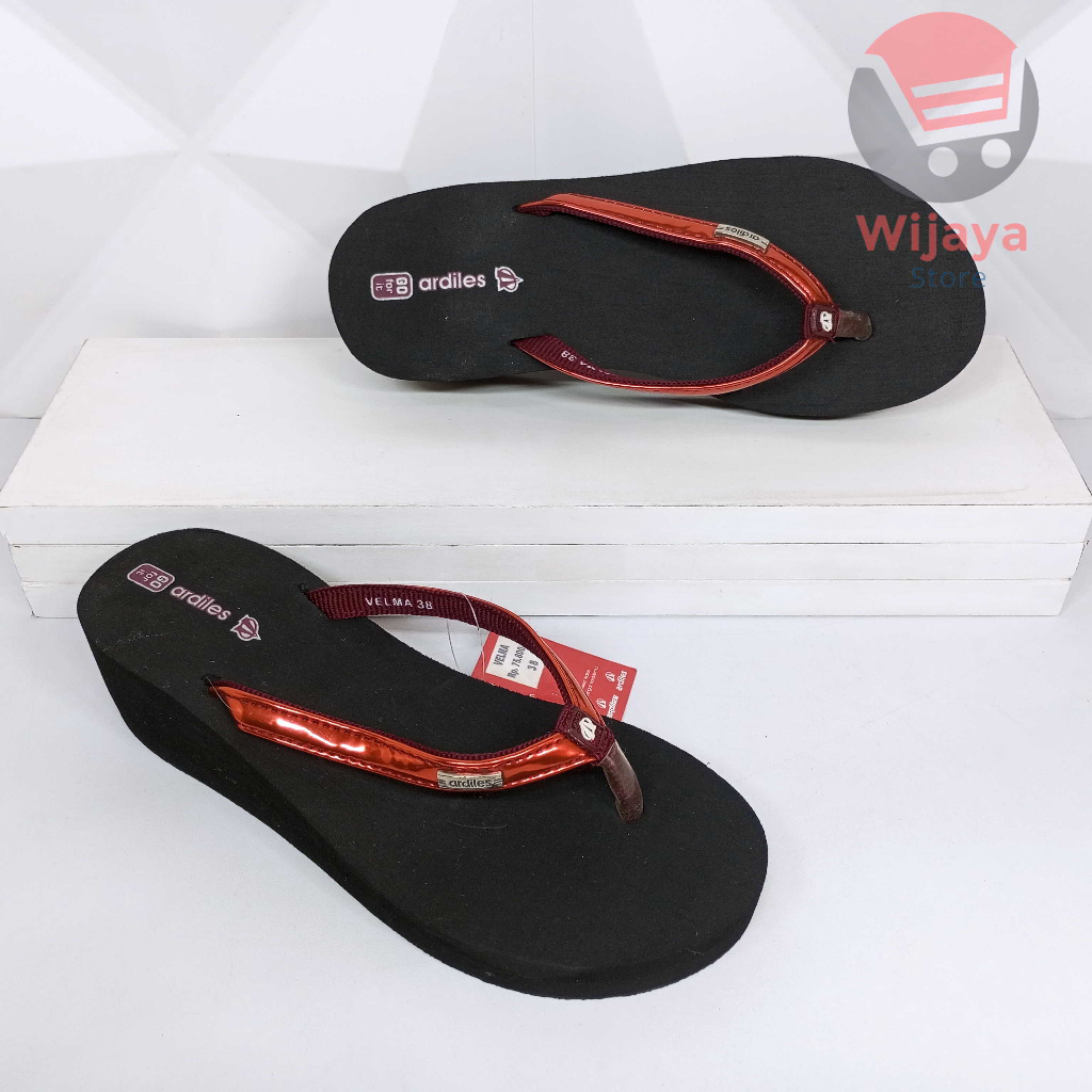 Ardiles VELMA Sandal Wedges Jepit Wanita Sendal Cewek Perempuan Berkualitas