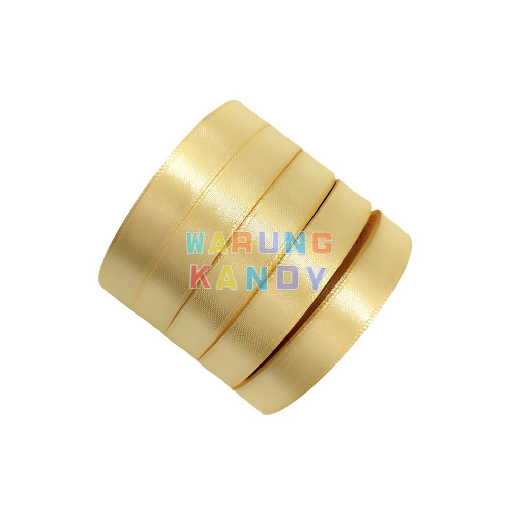 Pita Saten 1/2&quot; Kuning Sedang PAK