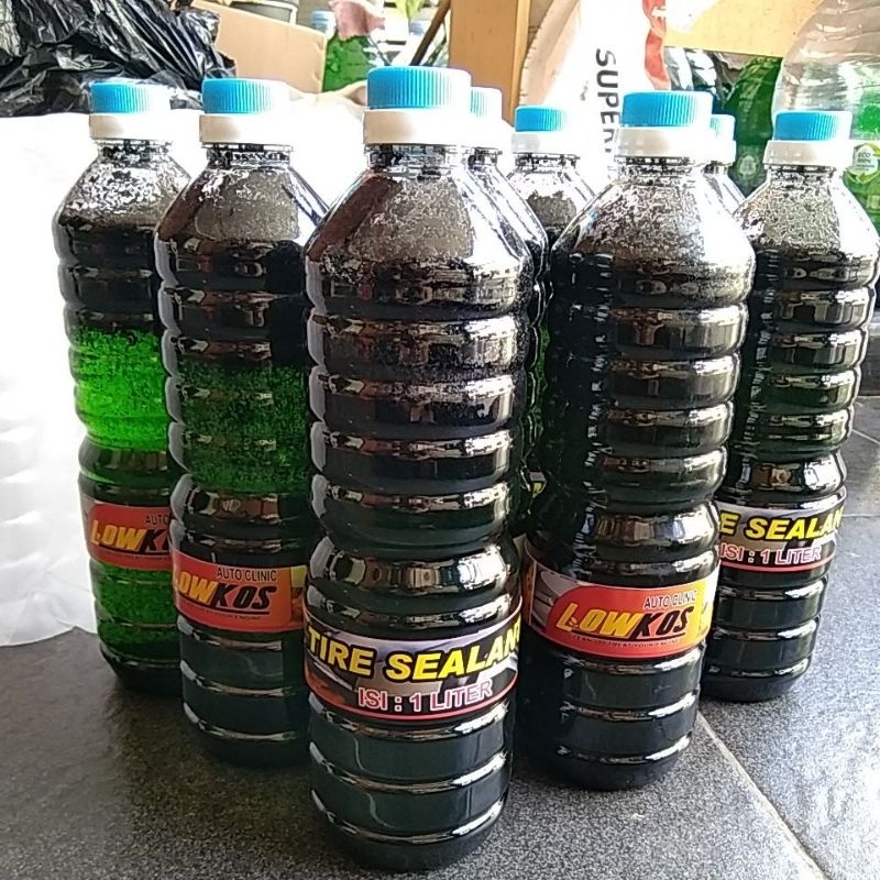 LOWKOS - 1Liter CAIRAN BAN TUBLES TIRE SEALANT Cairan Penambal Ban Tubles Kemasan Refill