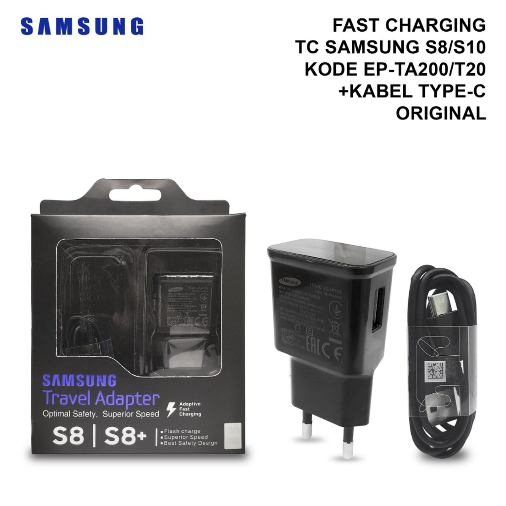 Charger SAMSUNG S8 S10 TYPE-C 1USB Fast Charging Casan SAMSUNG TIPE C S8 S10 1USB Fast Charging