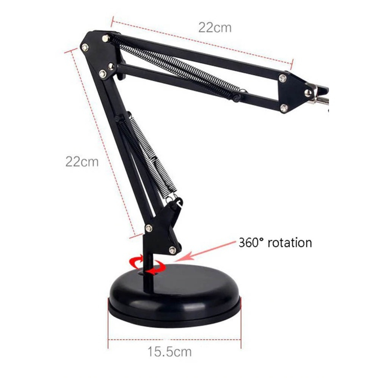 GoodCase - Multifunctional Bracket S77 Stand HP Lampu Ring Light LED Meja Fahrenheit Putar 360 Derajat / Holder HP Lampu / Dudukan HP Lampu