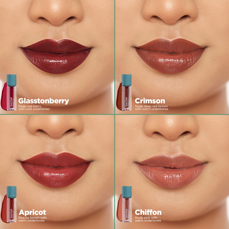 LUXCRIME Lip Stain - ultra light lip stain luxcrime | glasstonberry - rose sand - flamingo - apricot - amber liptint luxcrime