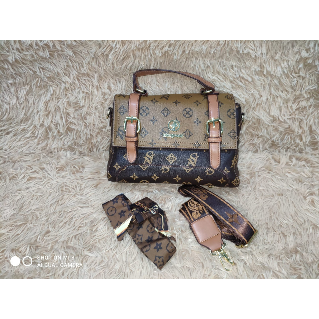 JK 3014 TAS FOXJAZZ SELEMPANG WANITA FASHION IMPORT MOTIF ELEGAN C8910 E5403 T3220