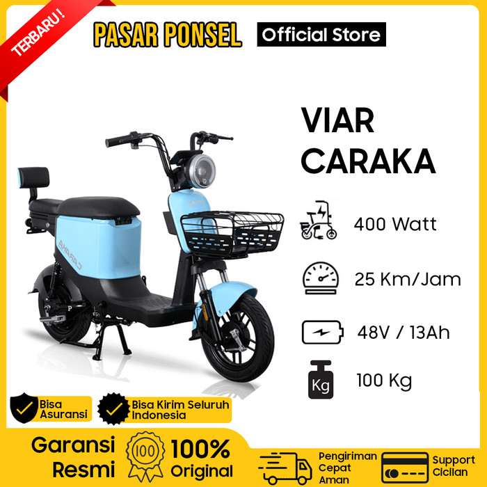 VIAR CARAKA SEPEDA LISTRIK GARANSI RESMI TERMURAH