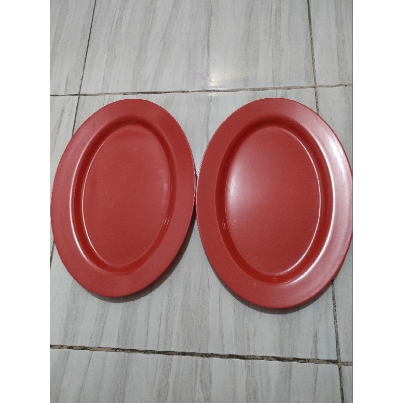 Piring oval besar melamin