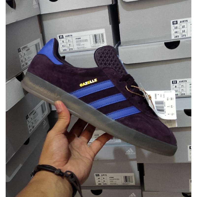 SEPATU CASUAL ADIDAS ORIGINAL ADIDAS GAZELLE INDOOR BROWN SHADOW MAROON ORIGINAL 100% BNIB RESMI