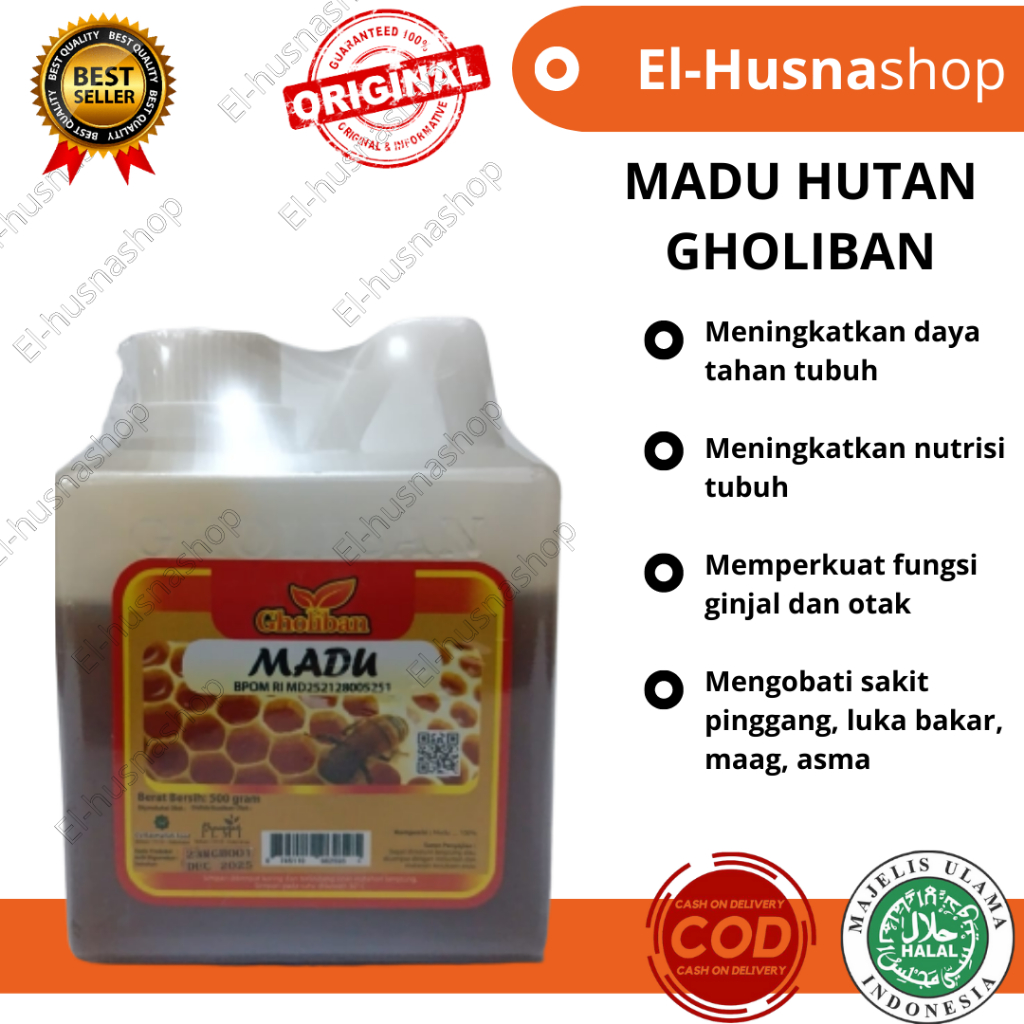 

Madu Gholiban 500gram Madu Hutan Murni Kalimantan Asli BPOM Original