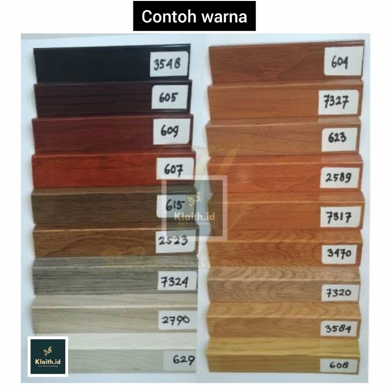 list Siku L PVC cocok untuk list tangga, list pintu, lis wallpanel