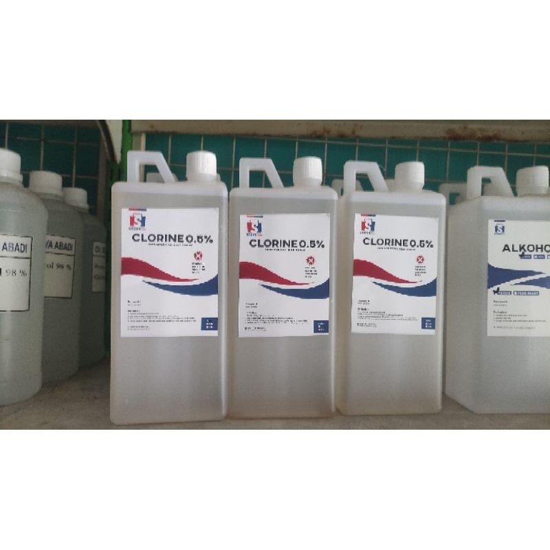 klorin cair 0,5 % satu liter