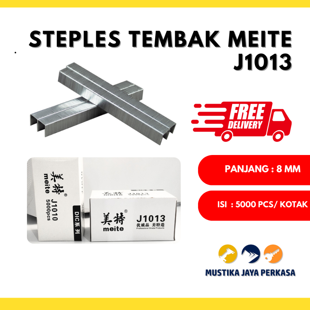 Staples Tembak Refill Isi Mesin Steples 1008J 1010J 1013J JJS Meite