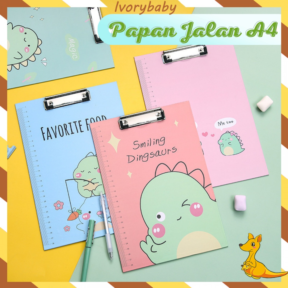 ⭐️ Jendela Kosmetik ⭐️ Clipboard Papan Klip A4 Papan Alas Ujian Kartun Kertas Karakter / Papan Jalan Karkter / Papan Jalan Ujian / Tatakan Kertas Ujian / Alas Kertas Ujian