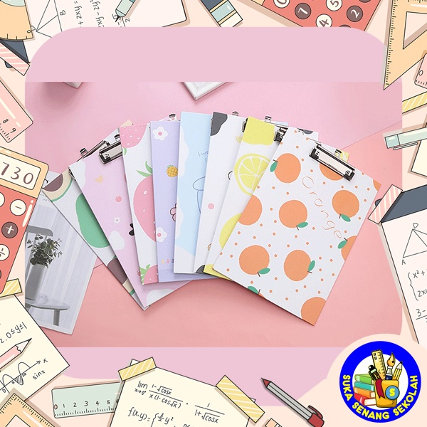 ⭐️ Jendela Kosmetik ⭐️ Clipboard Papan Klip A4 Papan Alas Ujian Kartun Kertas Karakter / Papan Jalan Karkter / Papan Jalan Ujian / Tatakan Kertas Ujian / Alas Kertas Ujian