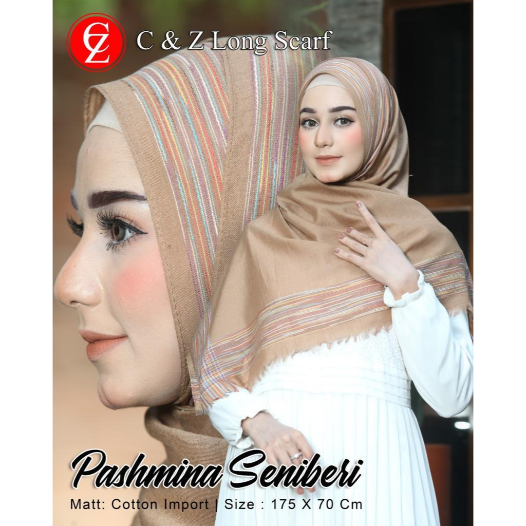 Pashmina Seniberi bahan Katun